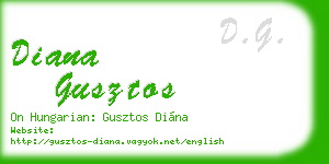 diana gusztos business card